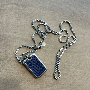 John Hardy's Classic Chain Collection men's dog tag and chain.